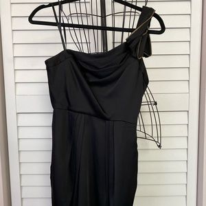 BCBG black one shoulder dress